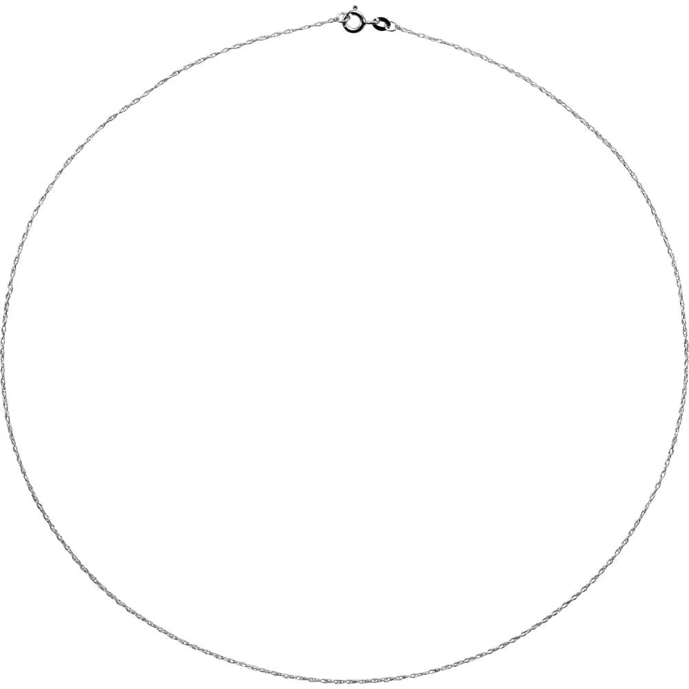 Sterling Silver .85mm Rope 18" Chain with Spring Ring