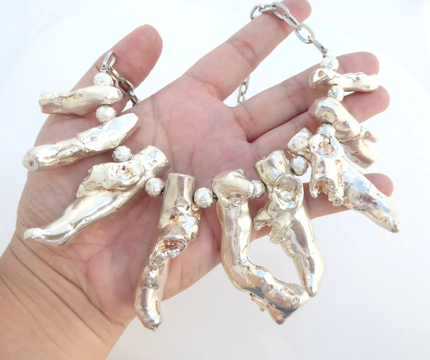 Sterling silver coral necklace