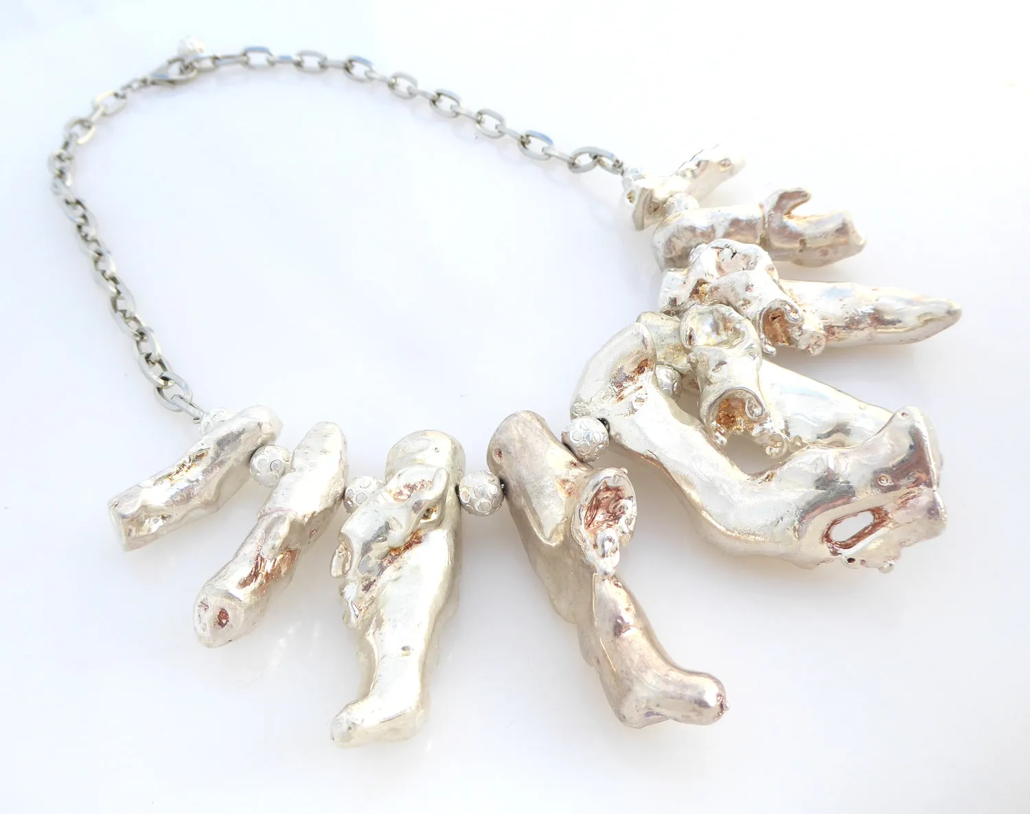 Sterling silver coral necklace