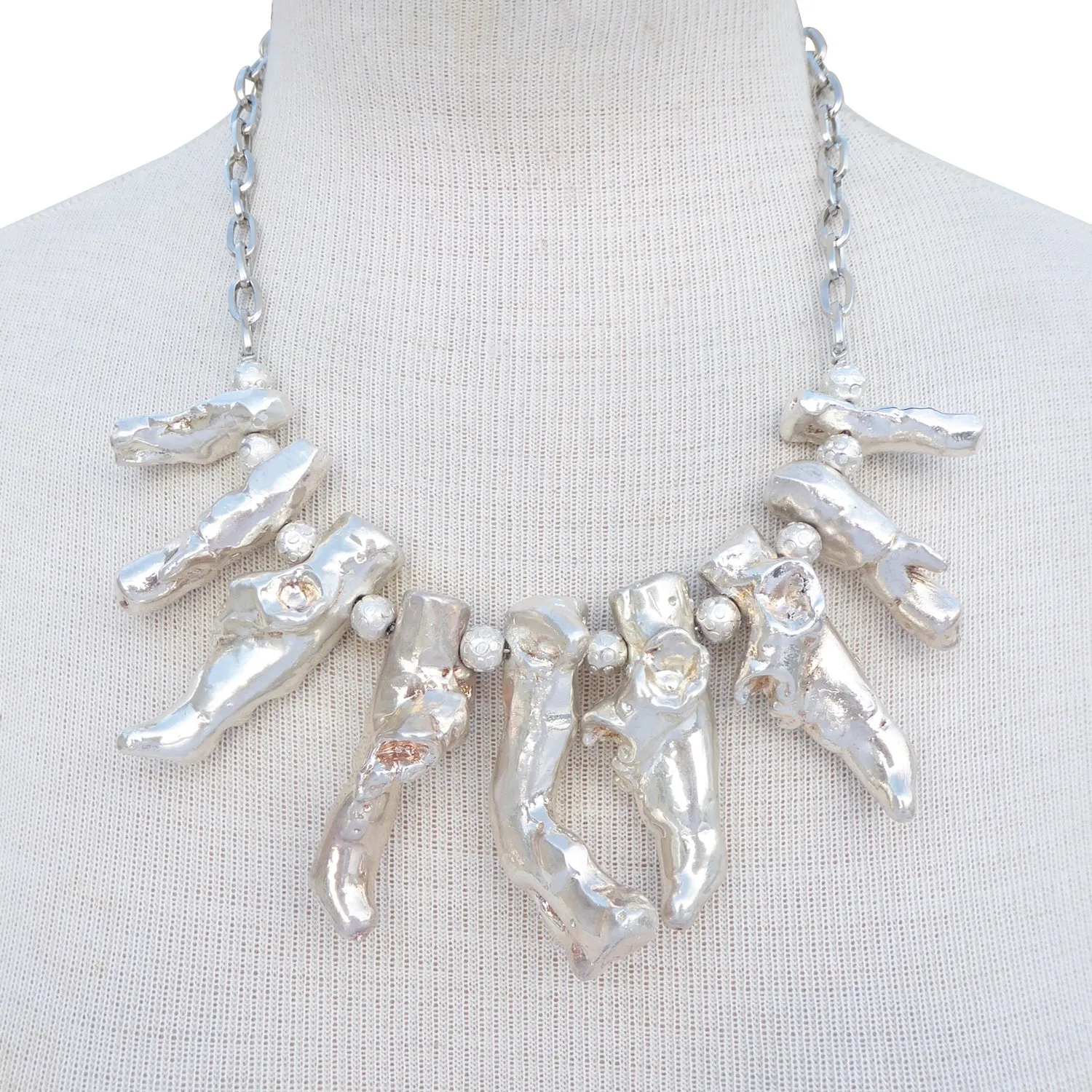 Sterling silver coral necklace