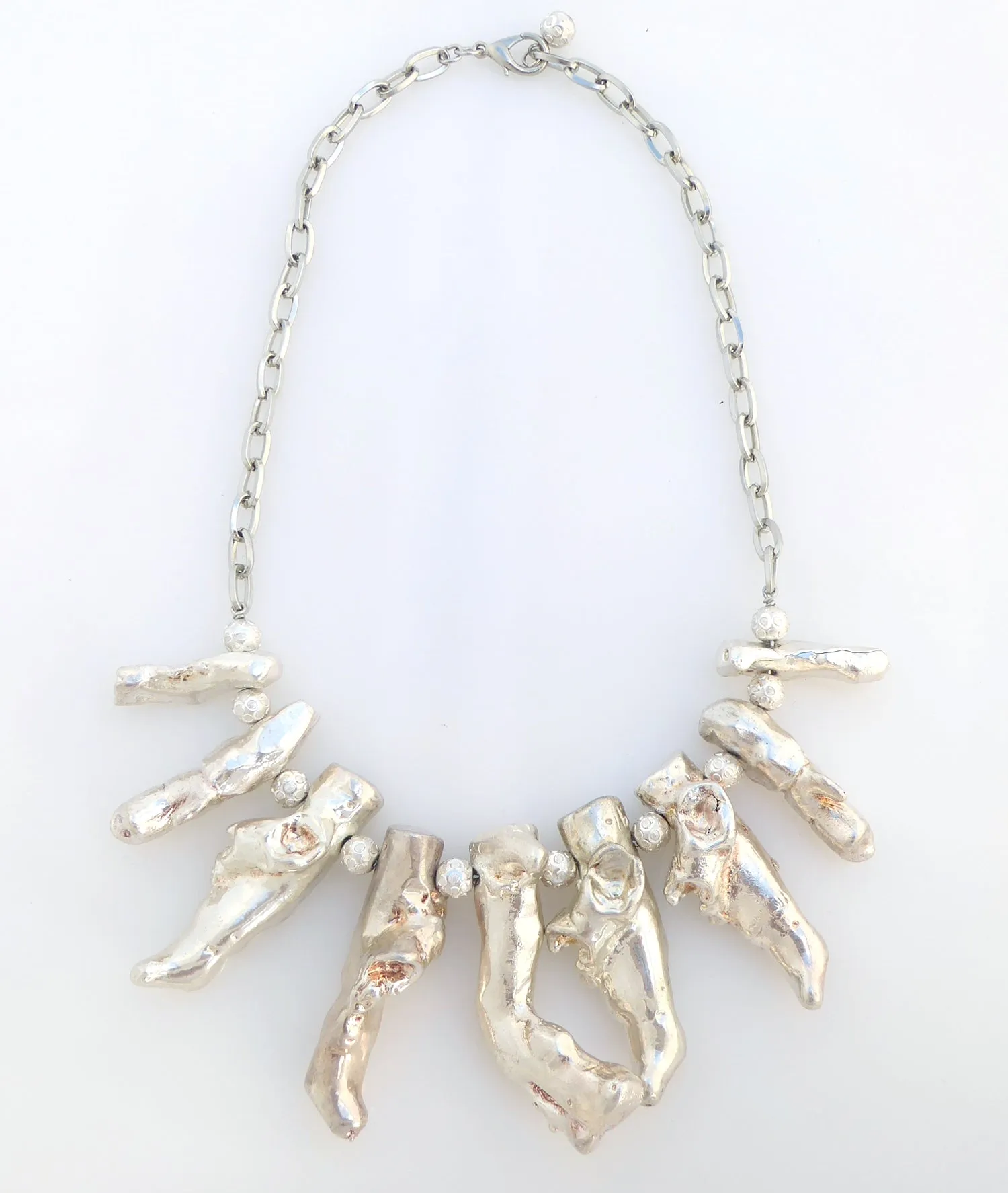 Sterling silver coral necklace