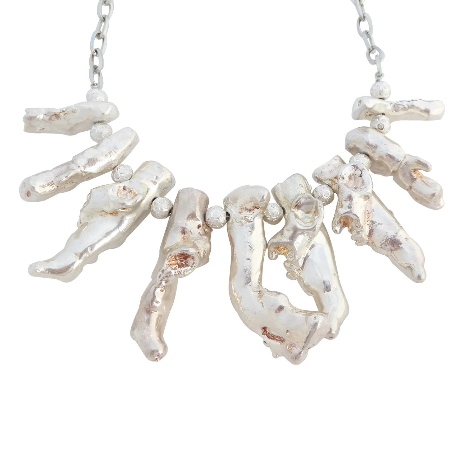 Sterling silver coral necklace