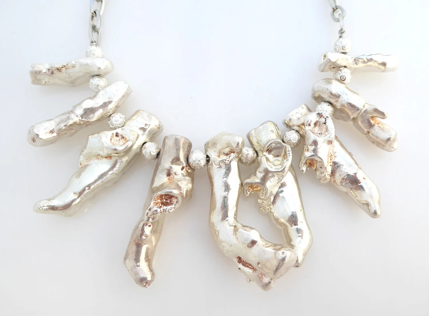 Sterling silver coral necklace