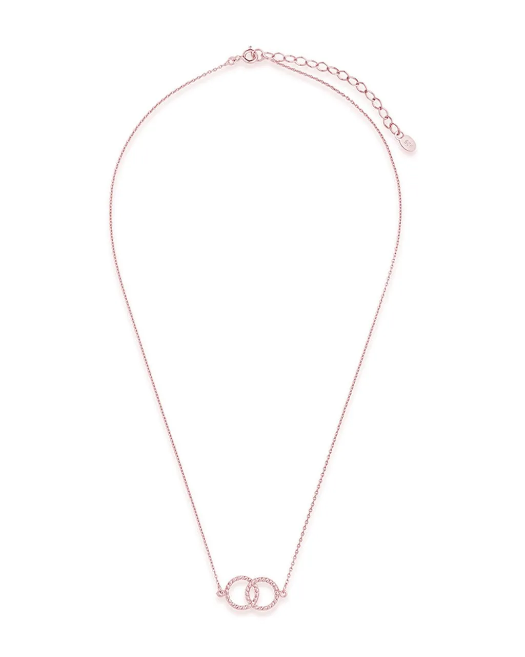 Sterling Silver Interlocking Rope Circles Pendant