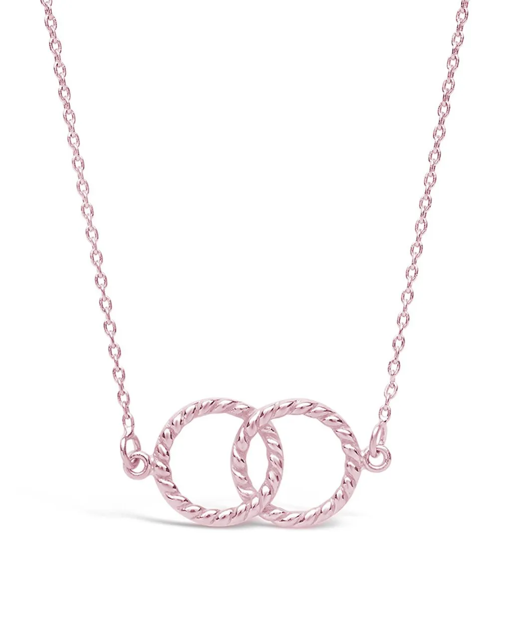Sterling Silver Interlocking Rope Circles Pendant