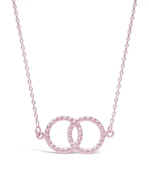 Sterling Silver Interlocking Rope Circles Pendant