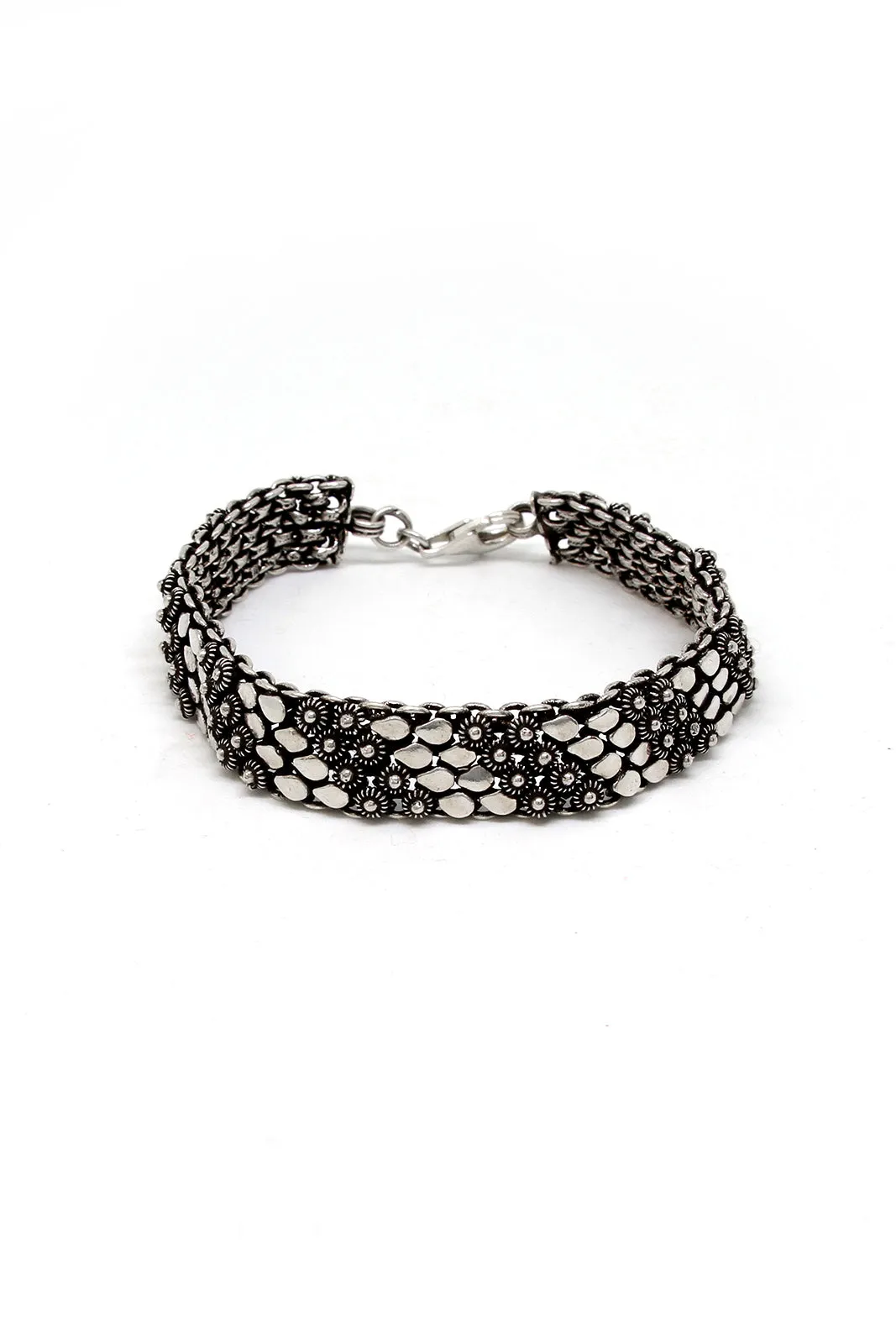 Sterling Silver Laos Link Bracelet