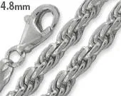 Sterling Silver Rope Chain 4.8MM