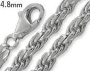 Sterling Silver Rope Chain 4.8MM
