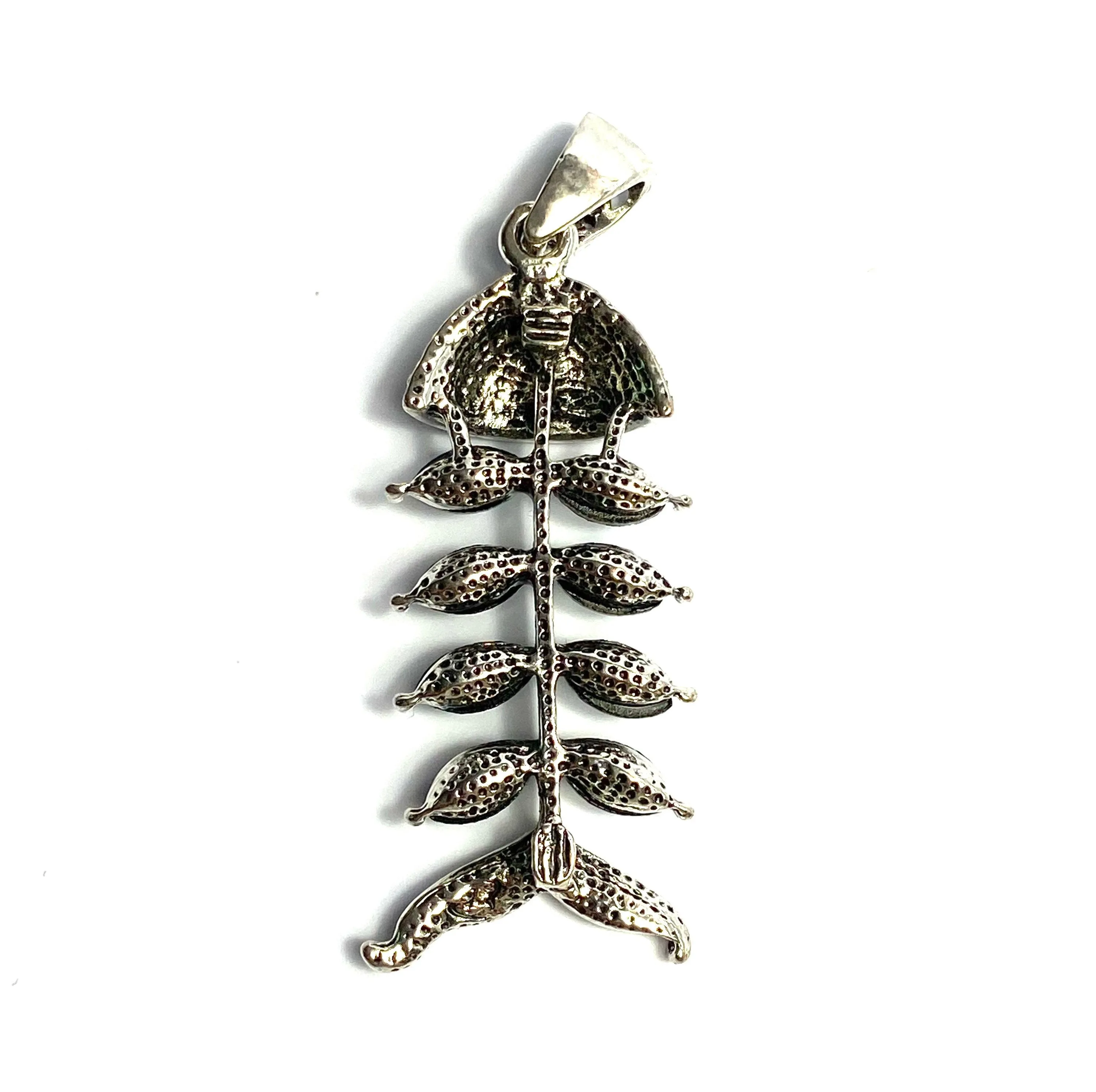 Stunning abalone mother of pearl fish pendant, SKU#M987