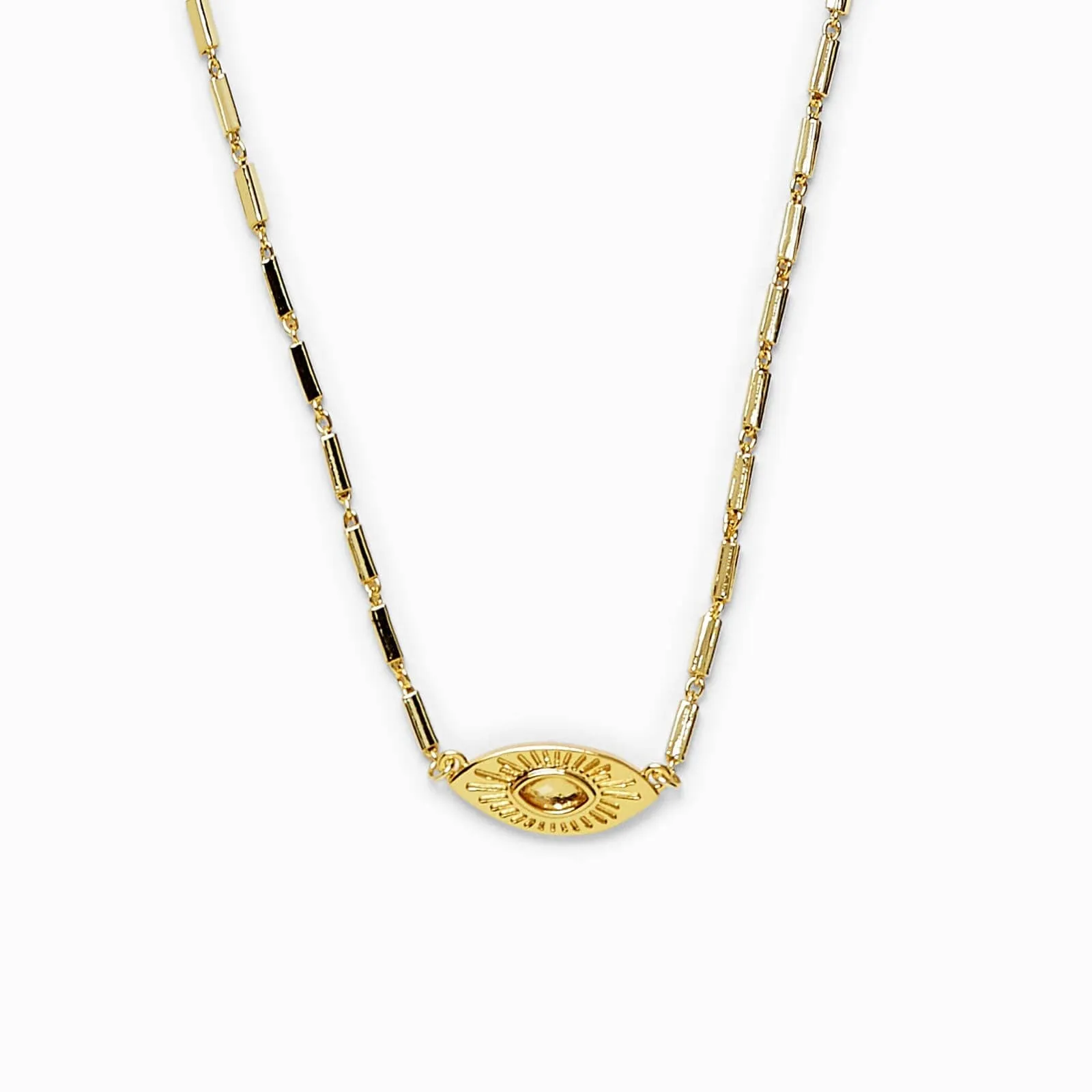 Sunburst Eye Pendant Necklace