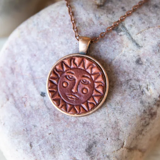Sunshine Leather Pendant Necklace