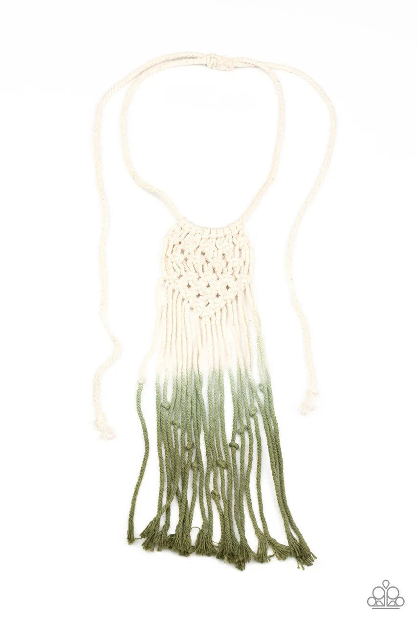 Surfin the Net Green Paparazzi Necklace