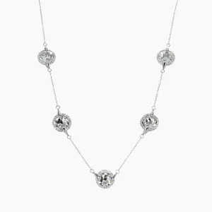 Swarovski Crystal 5 Station 16 2" Necklace