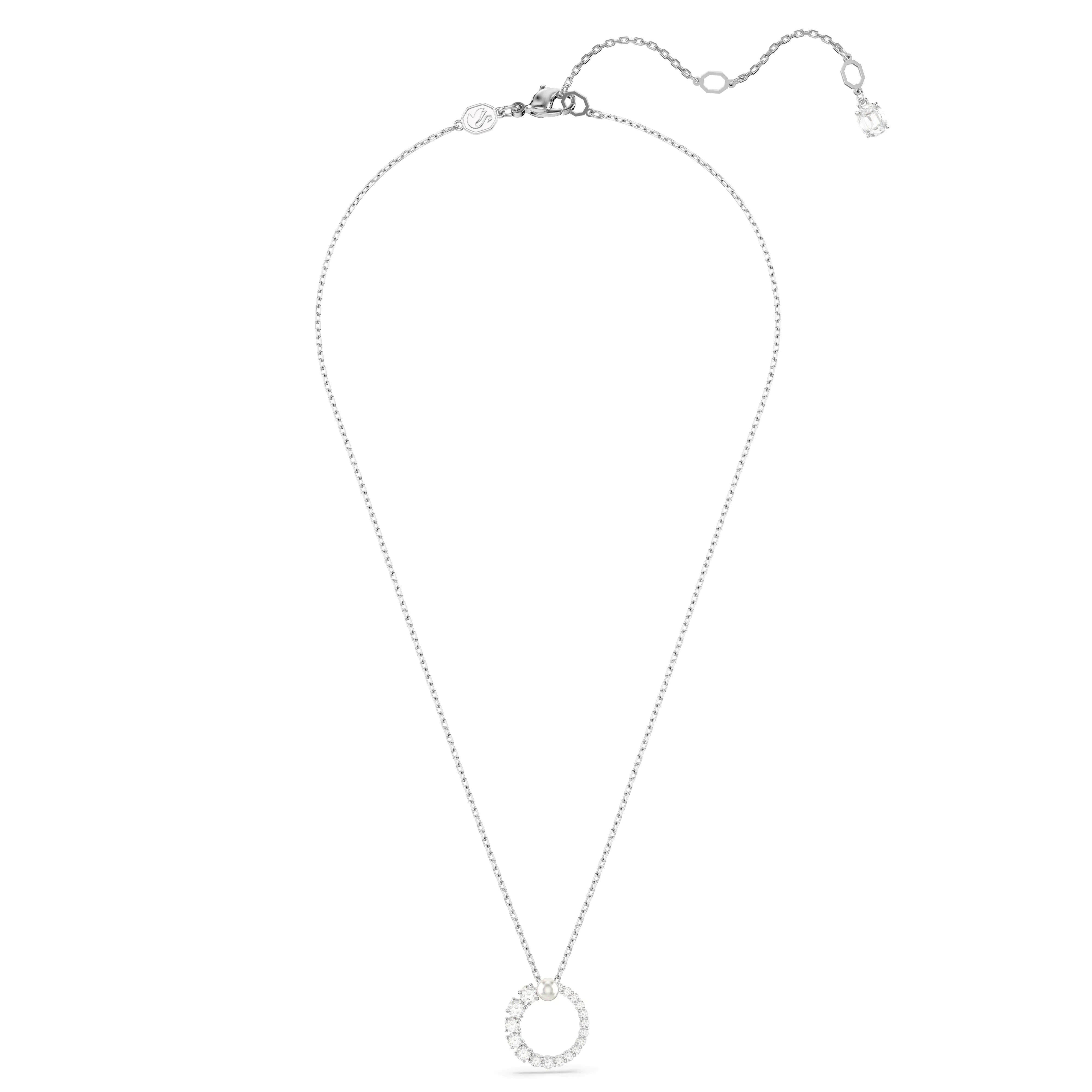 Swarovski Rhodium Matrix Pearl Wreath Necklace