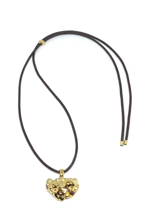 Sylvia Benson "A" Dunes Leather Necklace