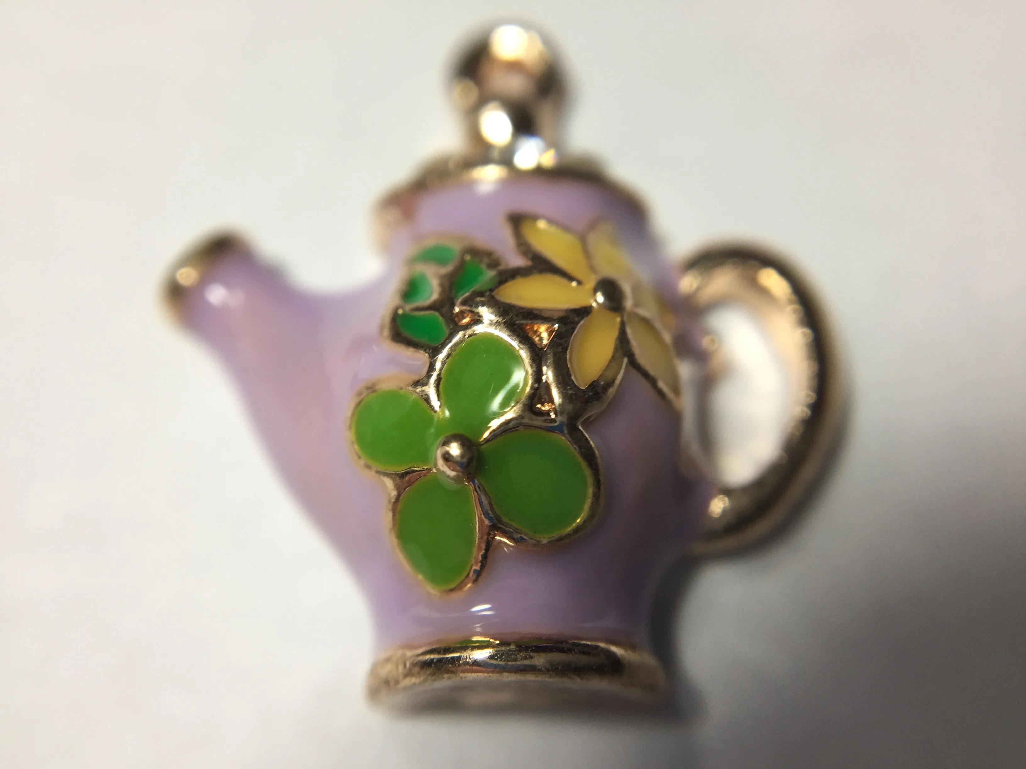 TEA TIME- 1 PIECE- ENAMEL CUTE TEAPOT CHARM