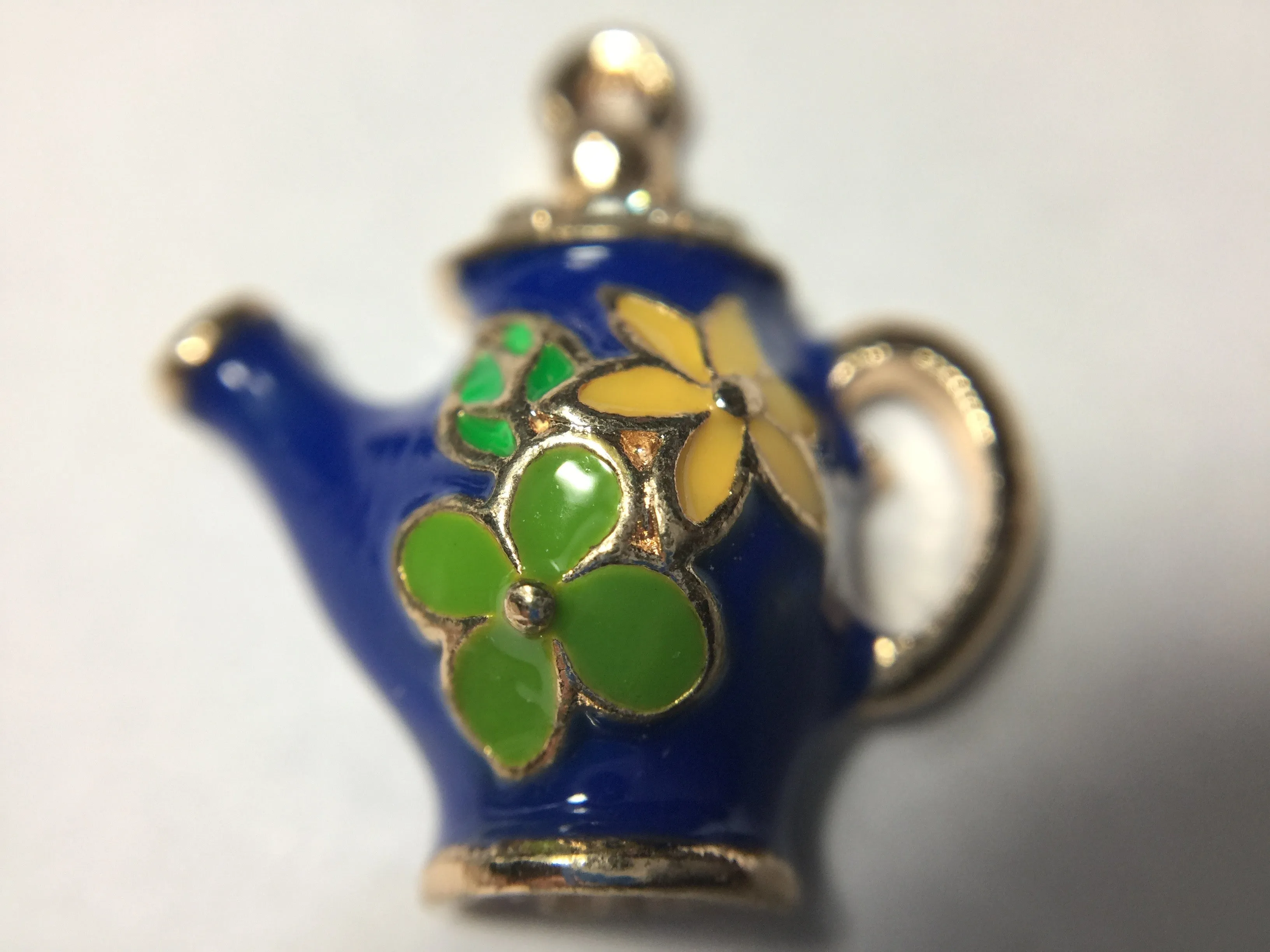 TEA TIME- 1 PIECE- ENAMEL CUTE TEAPOT CHARM