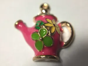 TEA TIME- 1 PIECE- ENAMEL CUTE TEAPOT CHARM