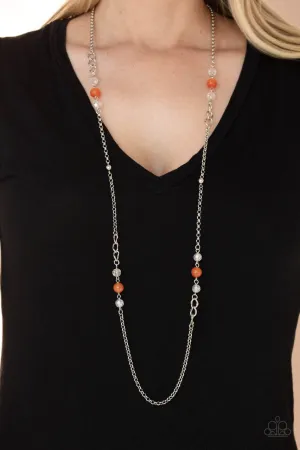 Teasingly Trendy Orange Paparazzi Necklace