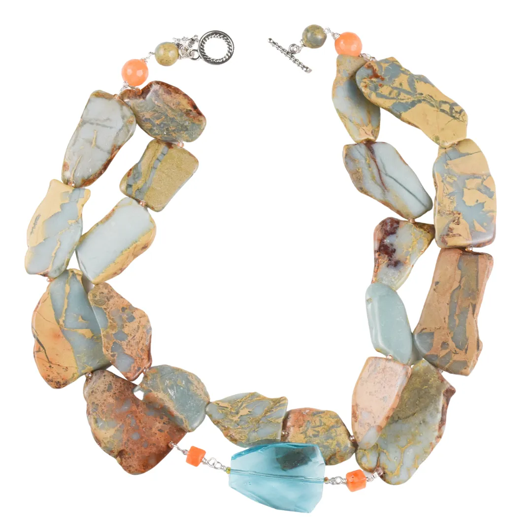 Terra Jasper and Crystal Necklace