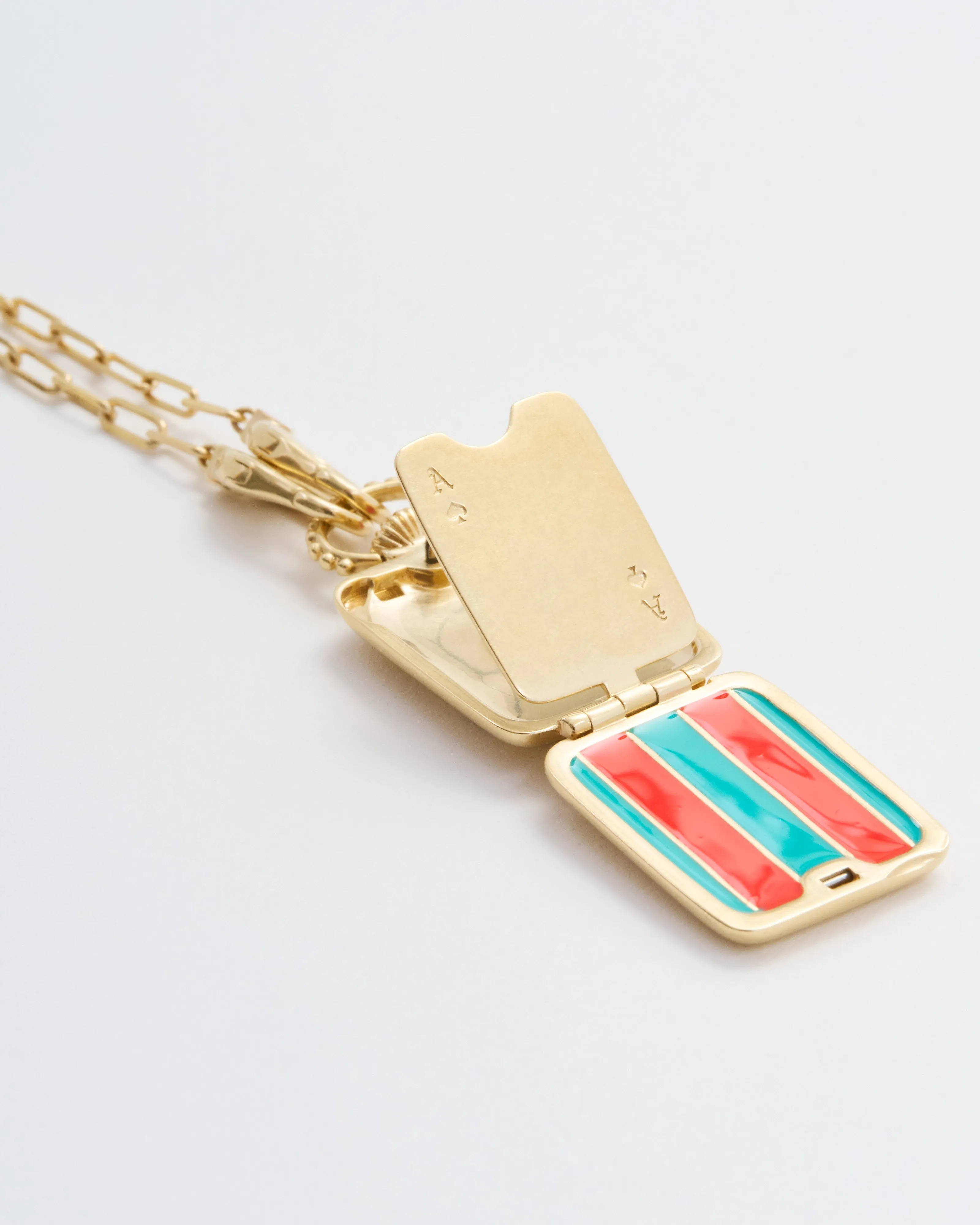 the ace vault w/ 14k paperclip chain