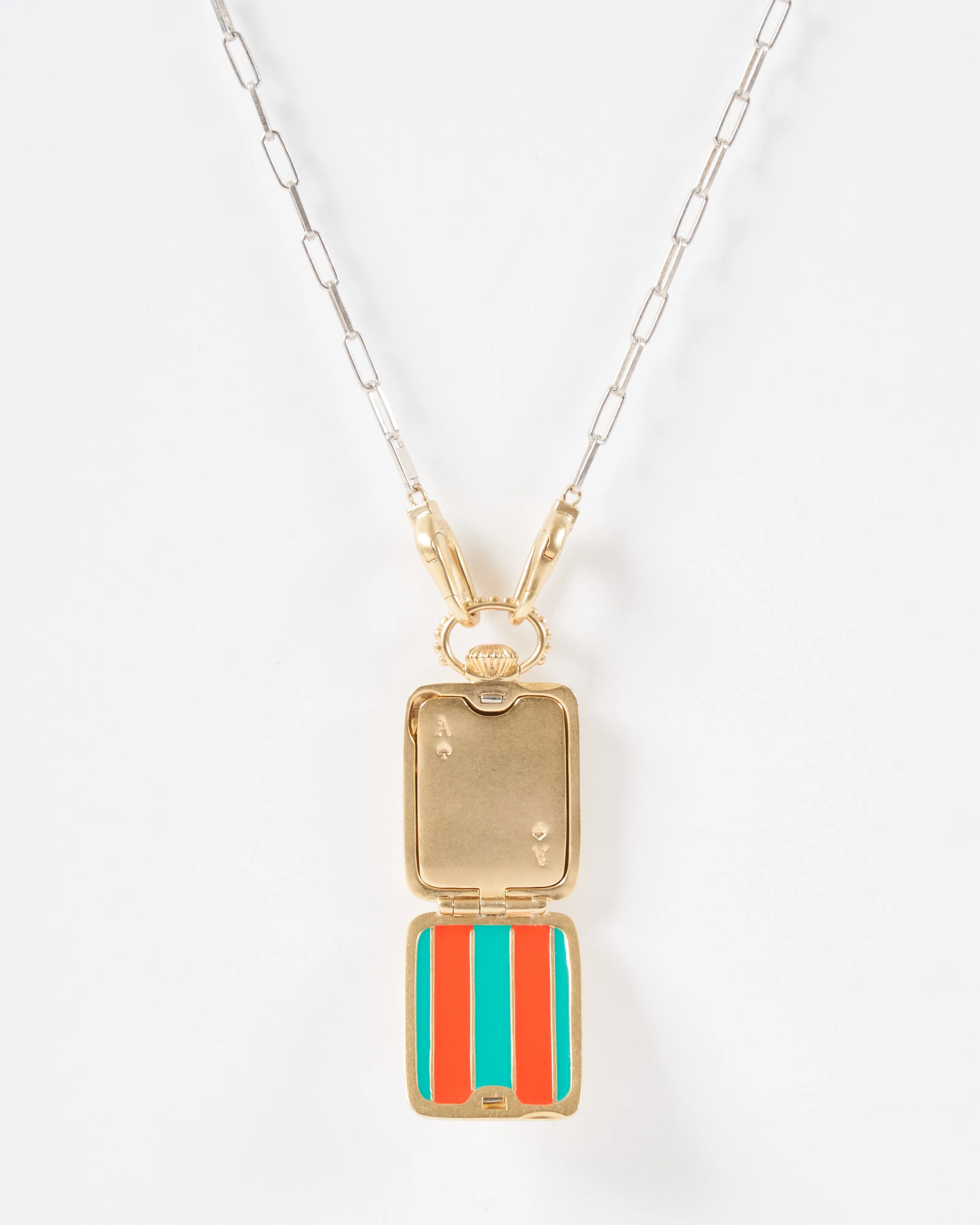 the ace vault w/ silver paperclip chain