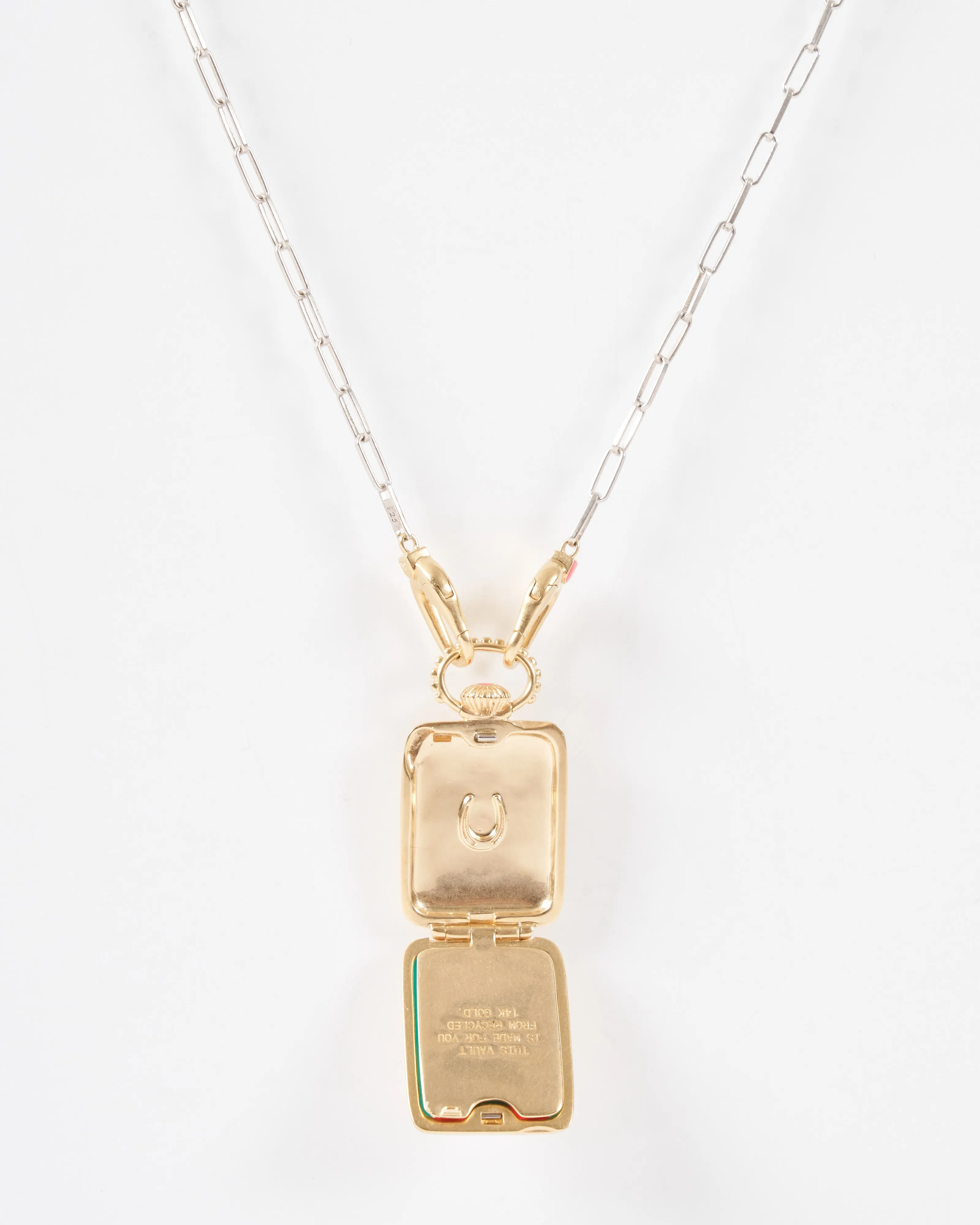 the ace vault w/ silver paperclip chain
