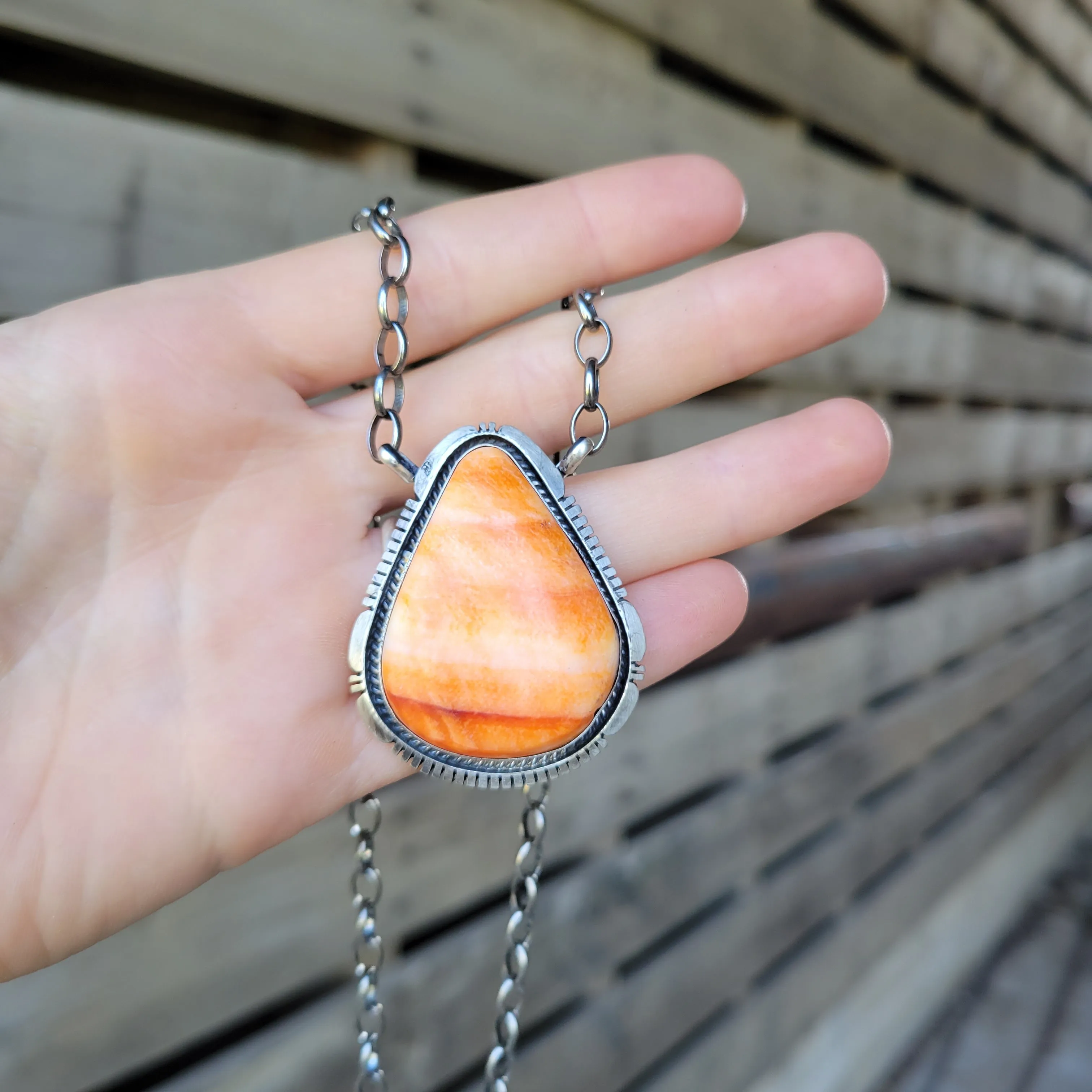 The Beatrice Tear Necklace #1 - Spiny Oyster