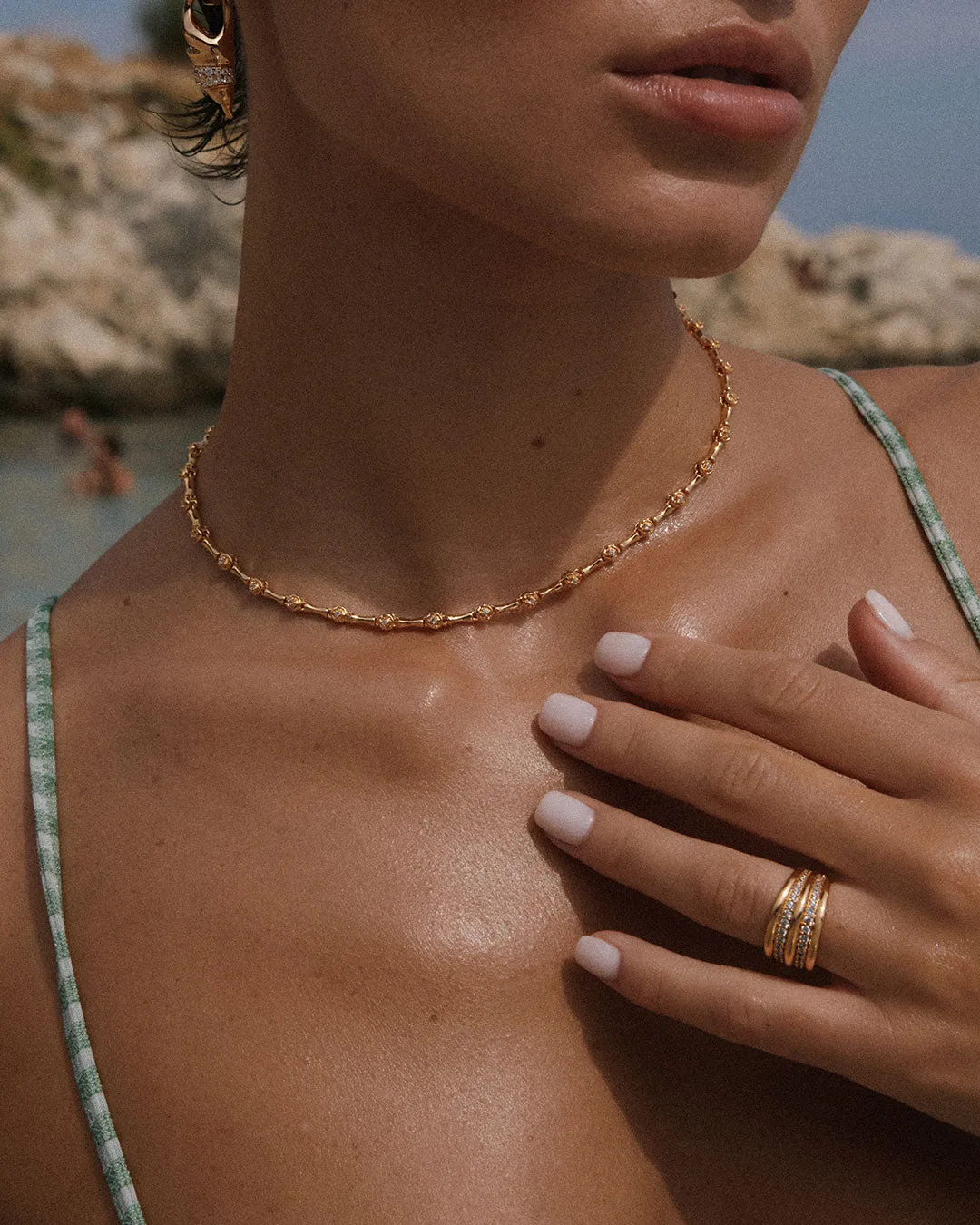 The Coquille Tennis Necklace