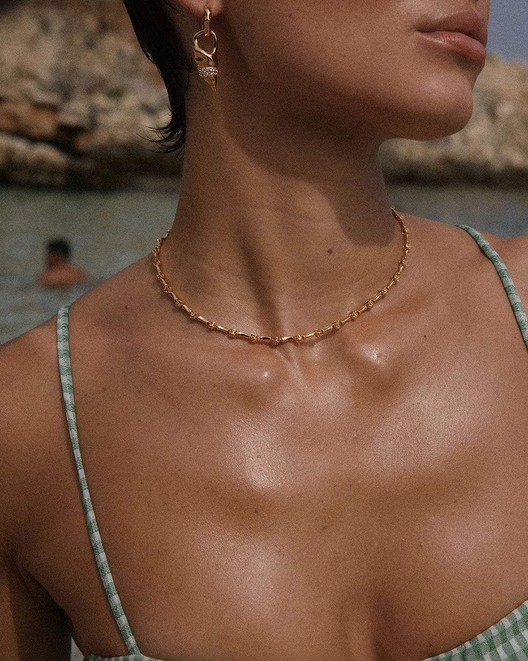 The Coquille Tennis Necklace