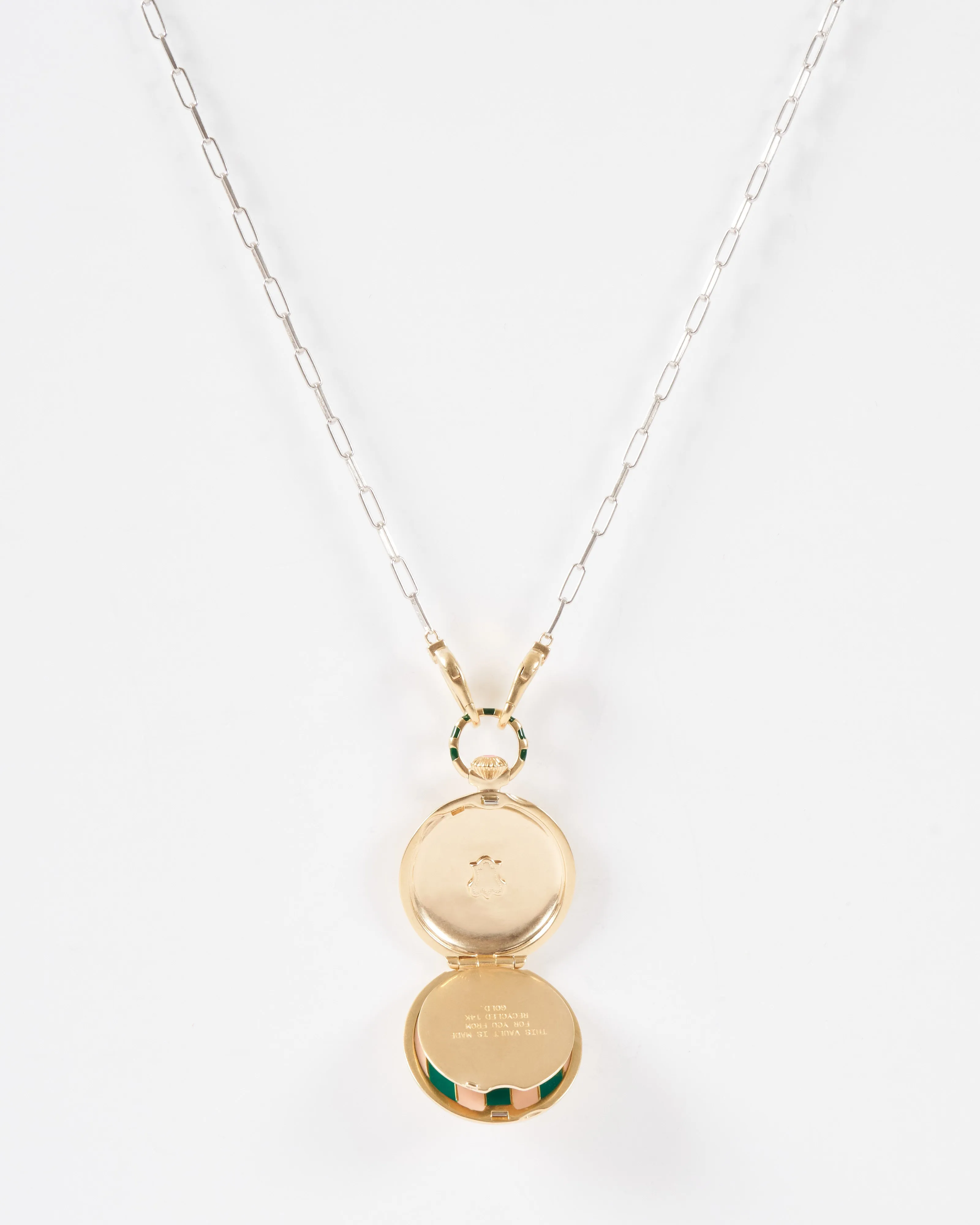 the endeavor vault w/ silver paperclip chain