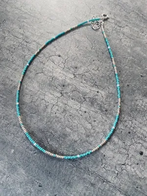The Fallon Turquoise & Silver Choker