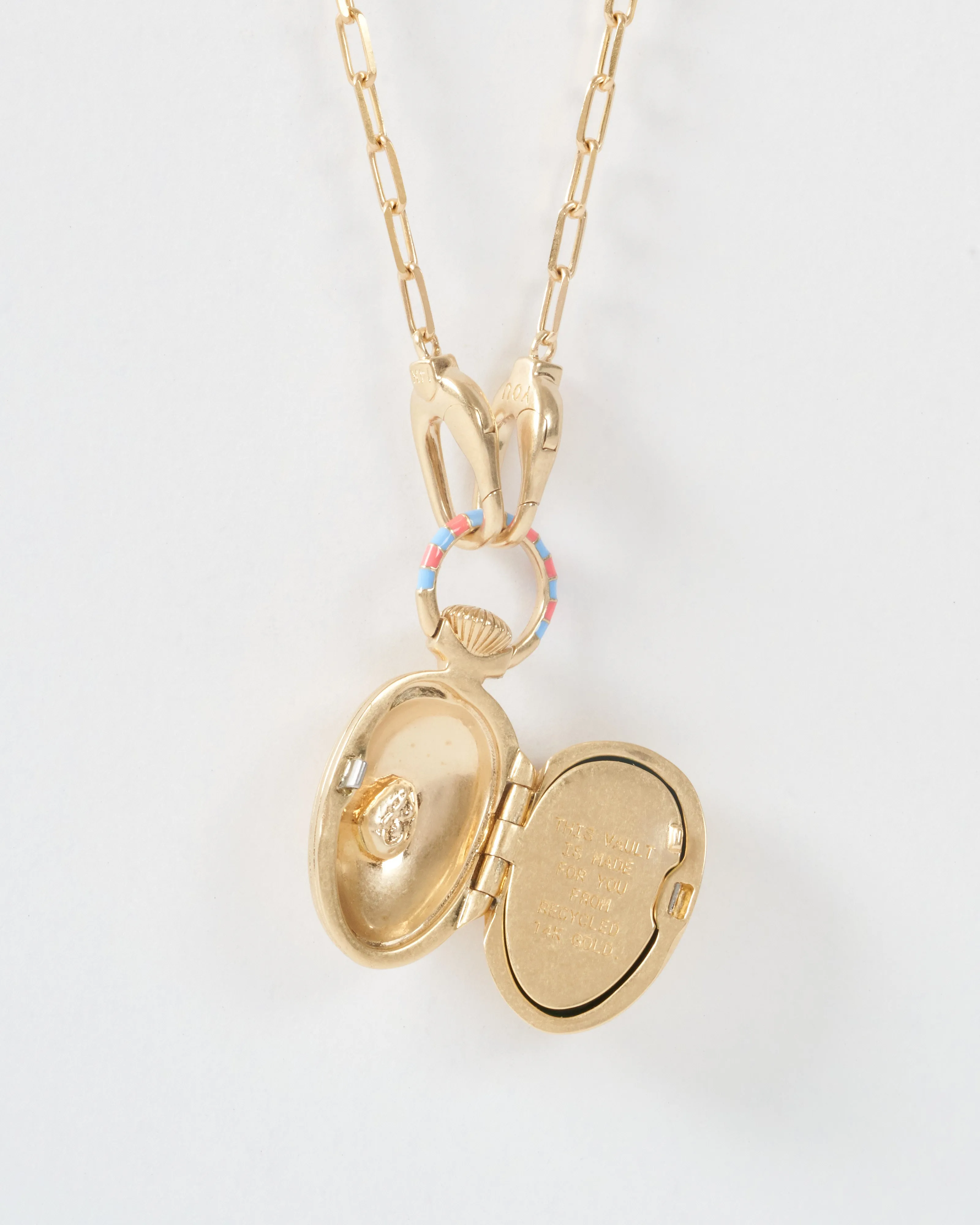 the good vault w/ 14k paperclip chain