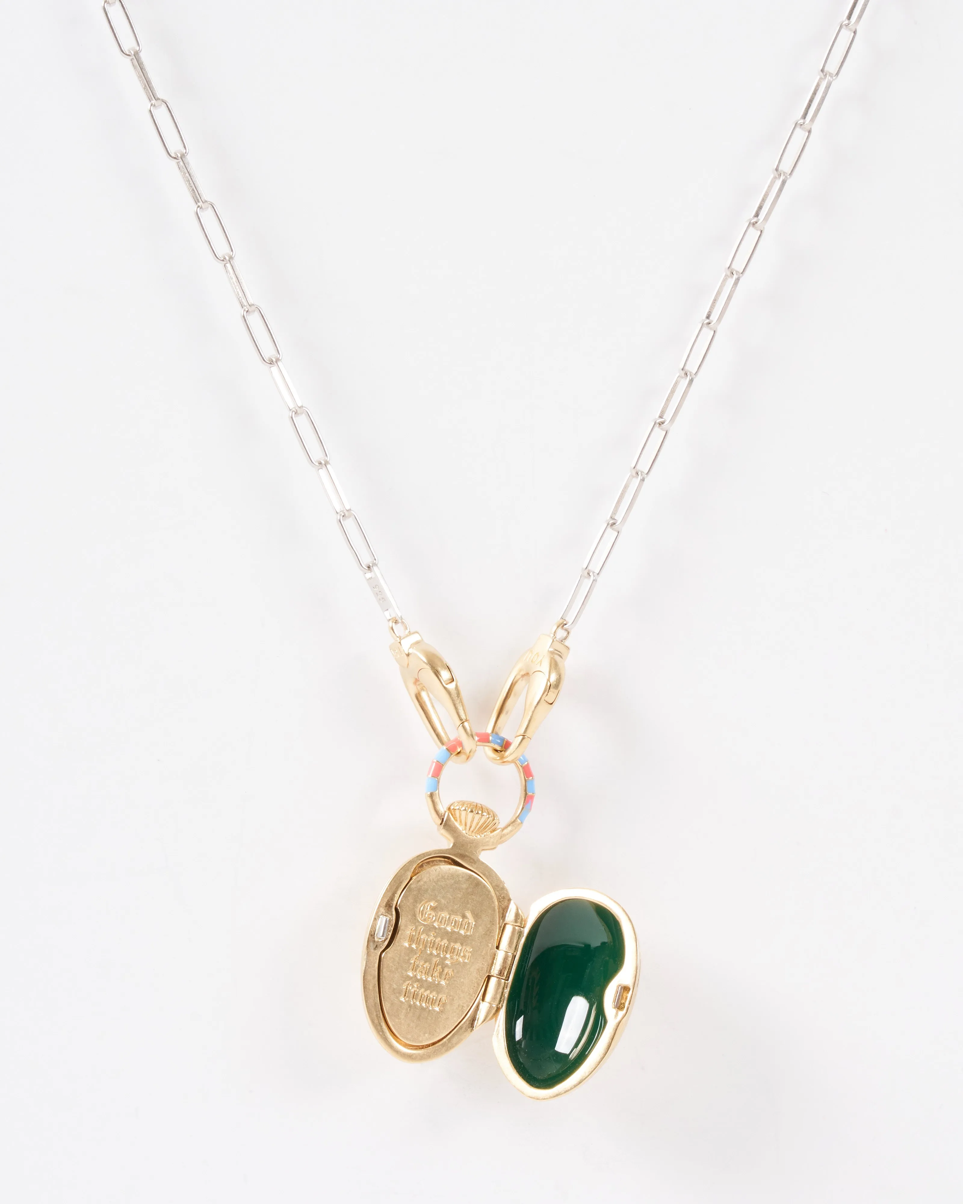 the good vault w/ silver paperclip chain