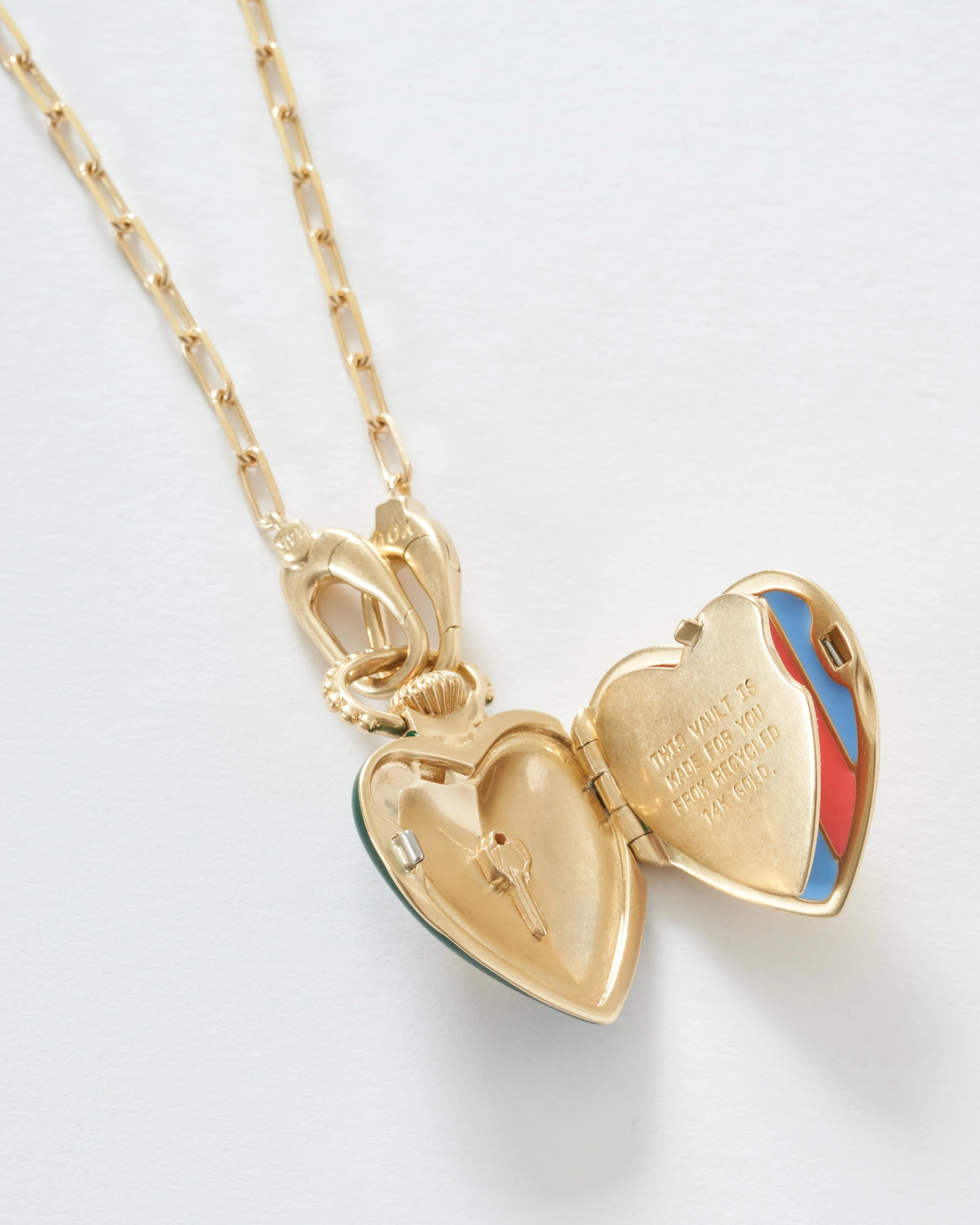 the you vault w/ 14k paperclip chain