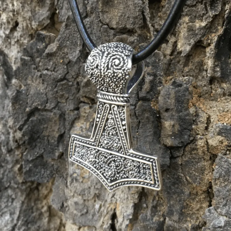 Thor Hammer Mammen Style Viking 925 Sterling silver Pendant