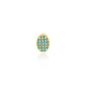 Threadable in Turquoise and Diamond Pavé