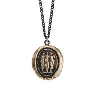 Three Graces Necklace: Bronze