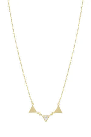 Three Point Crystal Necklace