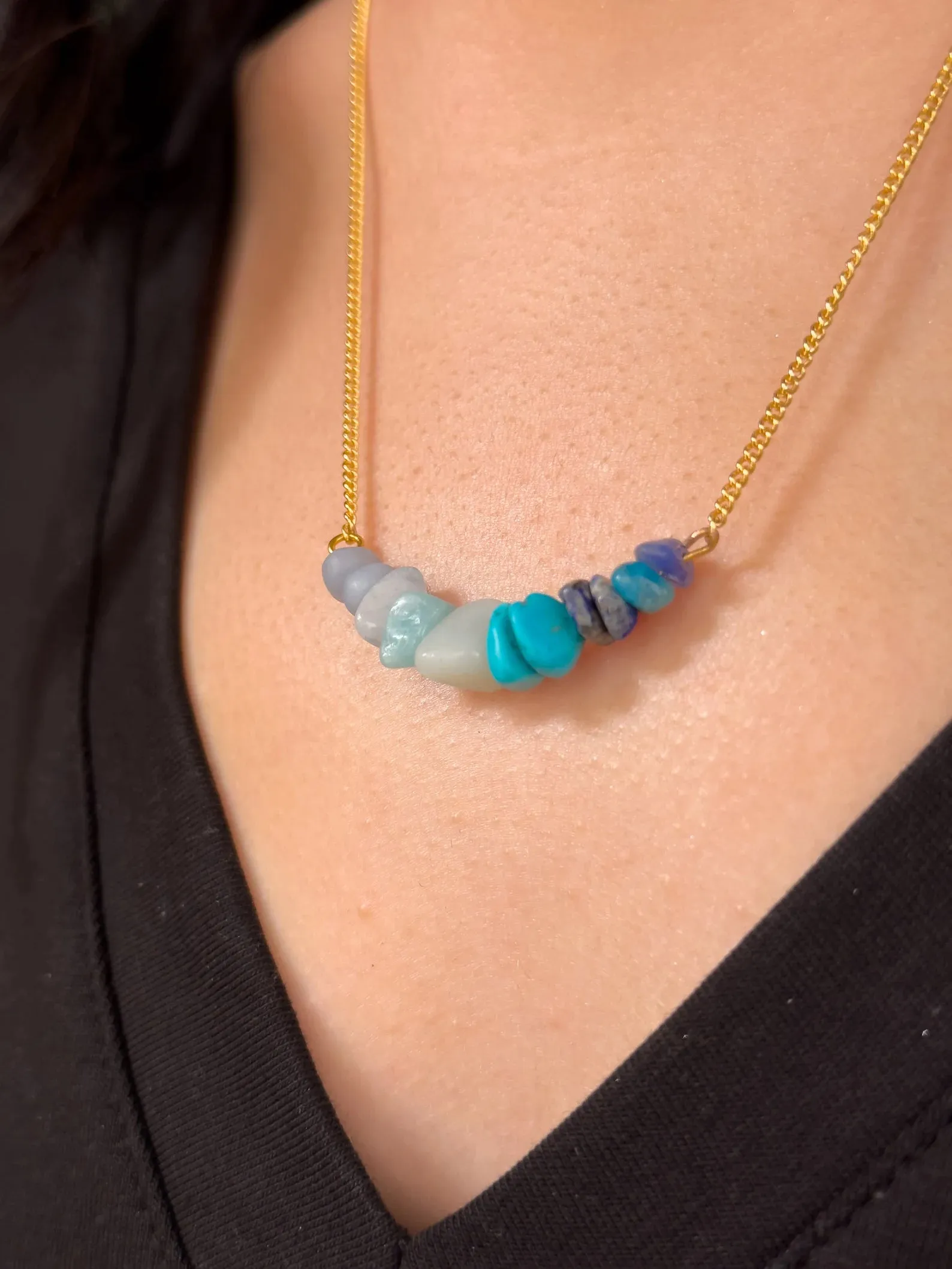 Throat Chakra Gemstone Necklace