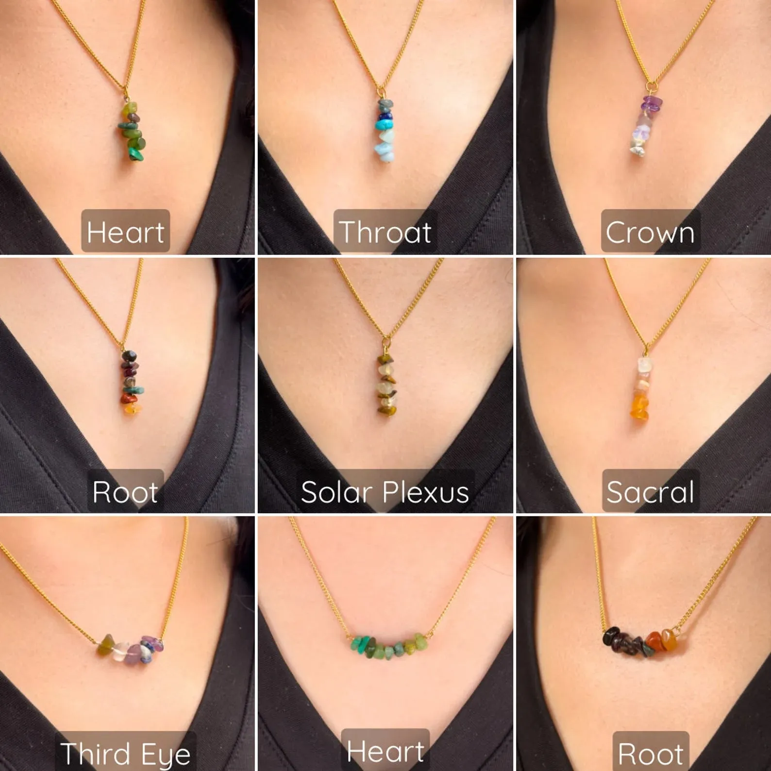 Throat Chakra Gemstone Necklace