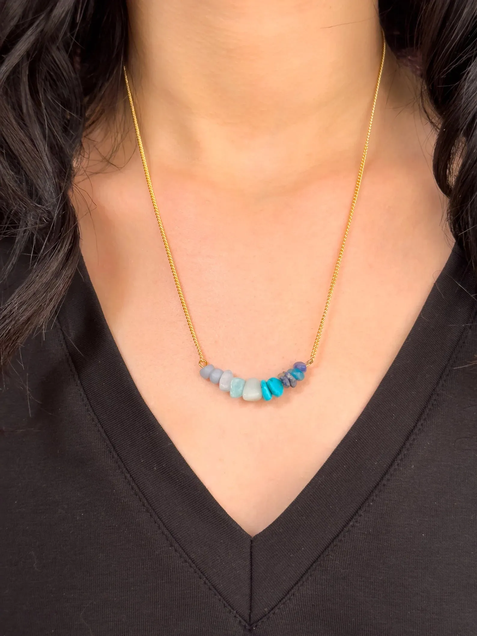Throat Chakra Gemstone Necklace