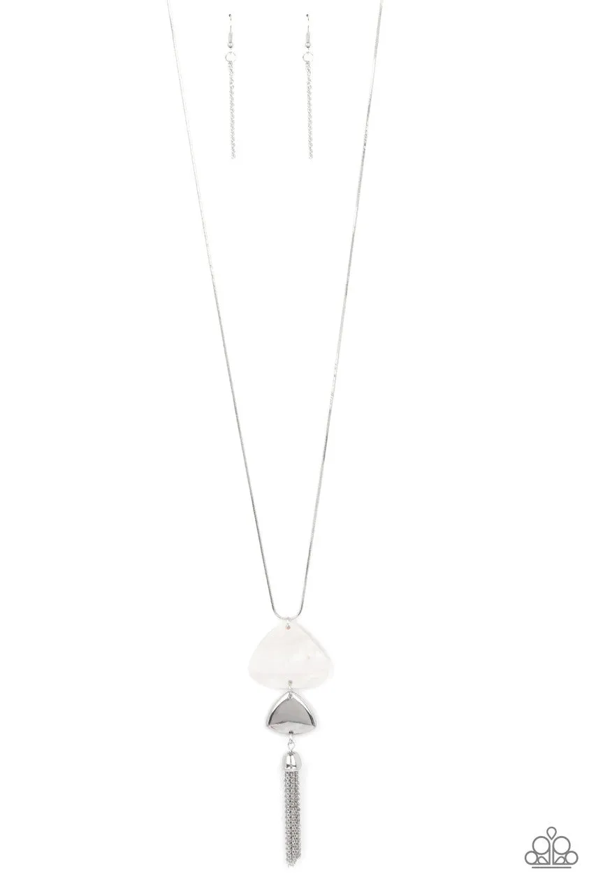 TIDE You Over White Paparazzi Necklace