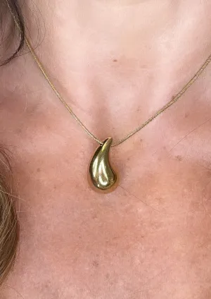 Toria Gold Teardrop Necklace