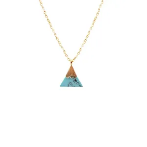 TRIANGLE TURQUOISE MARBLE NECKLACE