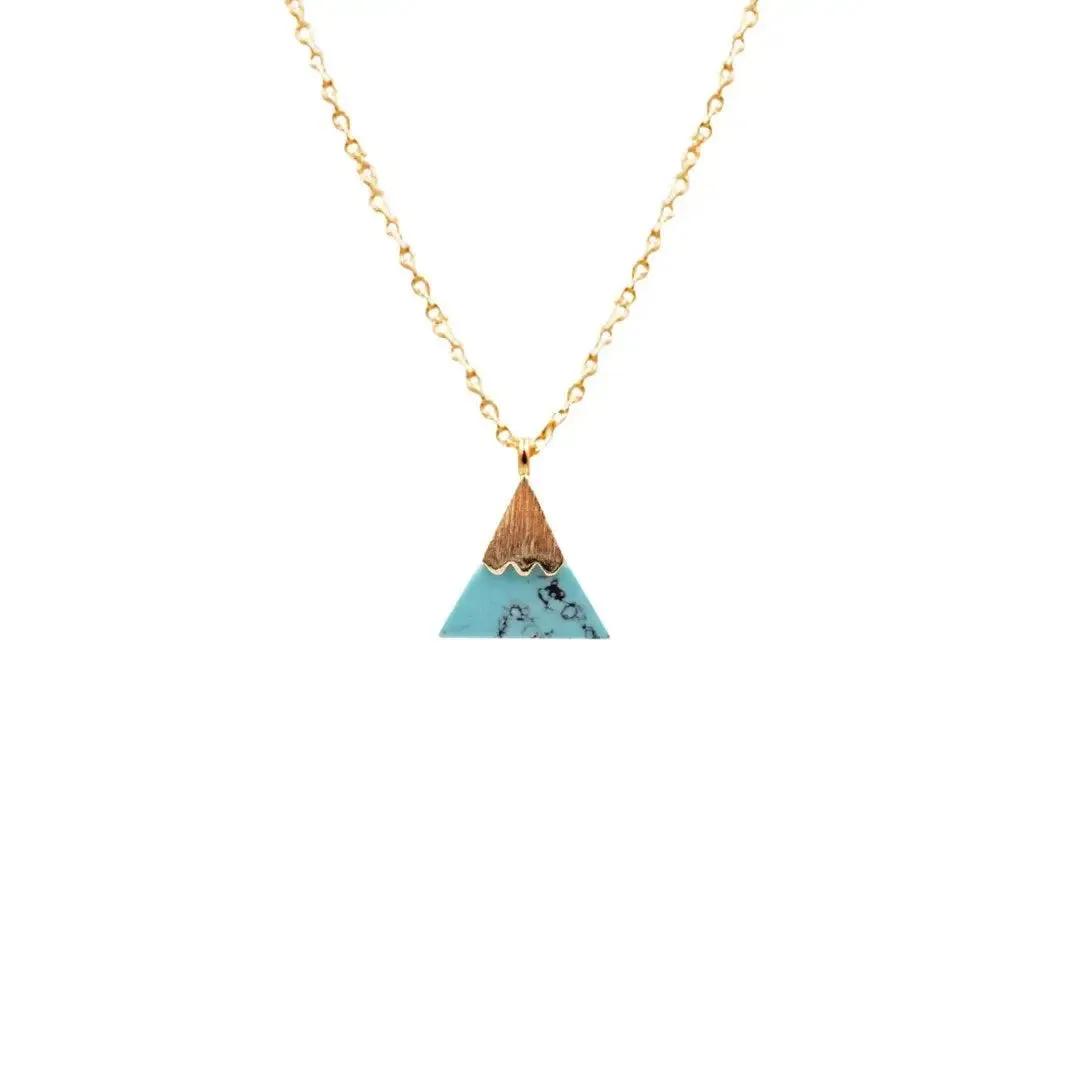 TRIANGLE TURQUOISE MARBLE NECKLACE