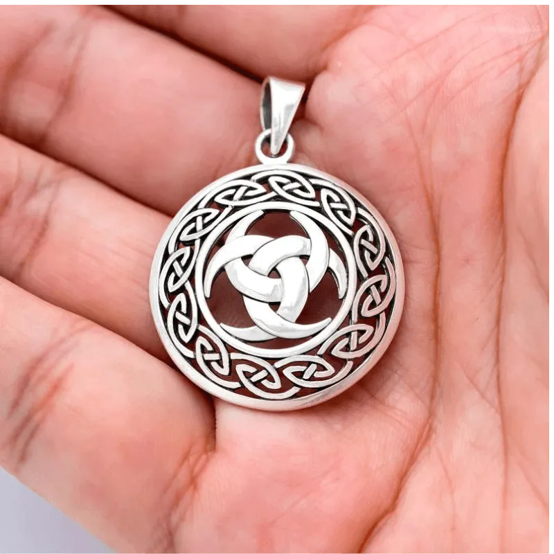 Triple Horn of Odin 925 Sterling Silver Pendant