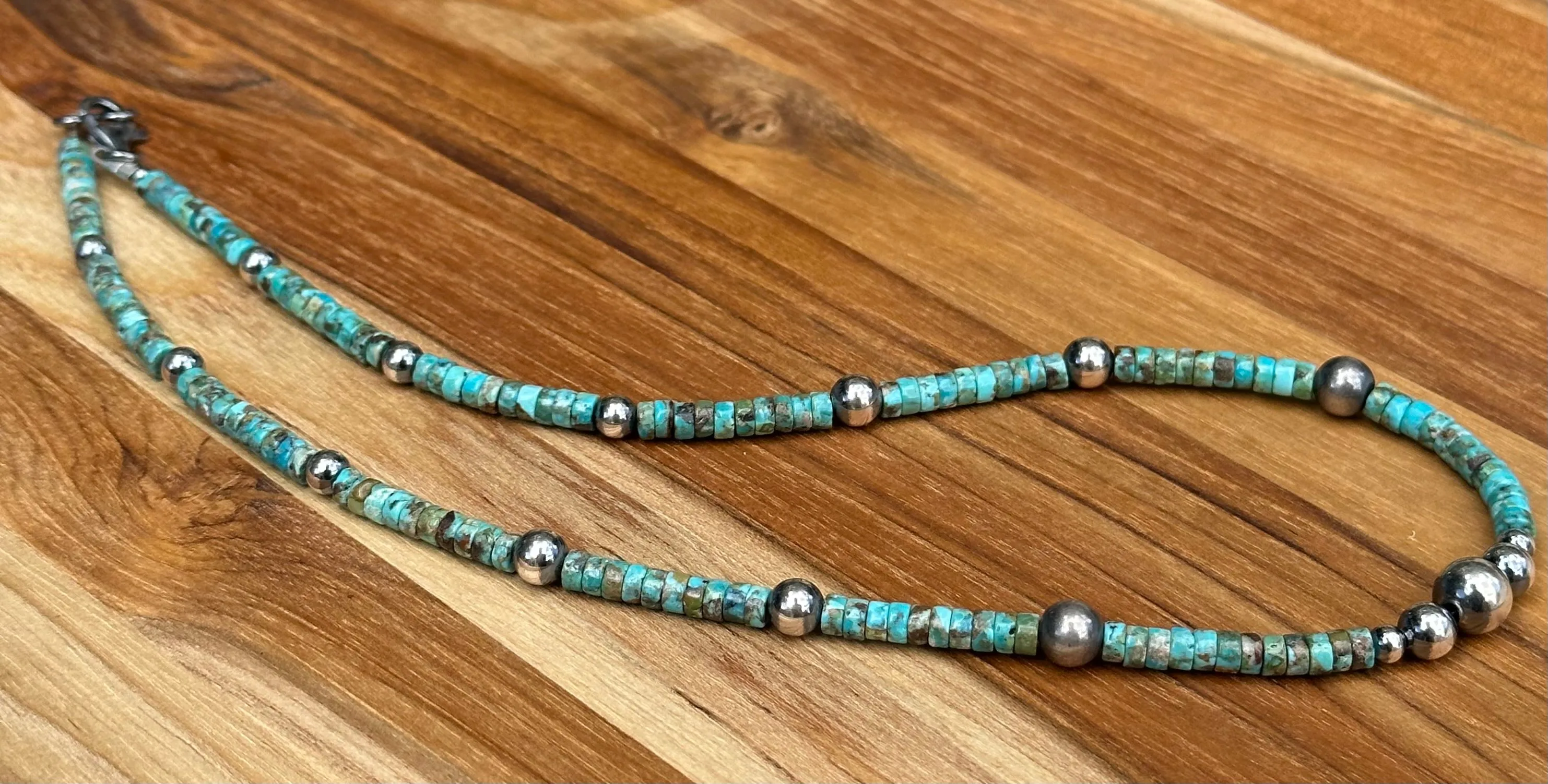 Turquoise and Navajo Style Beads Necklace