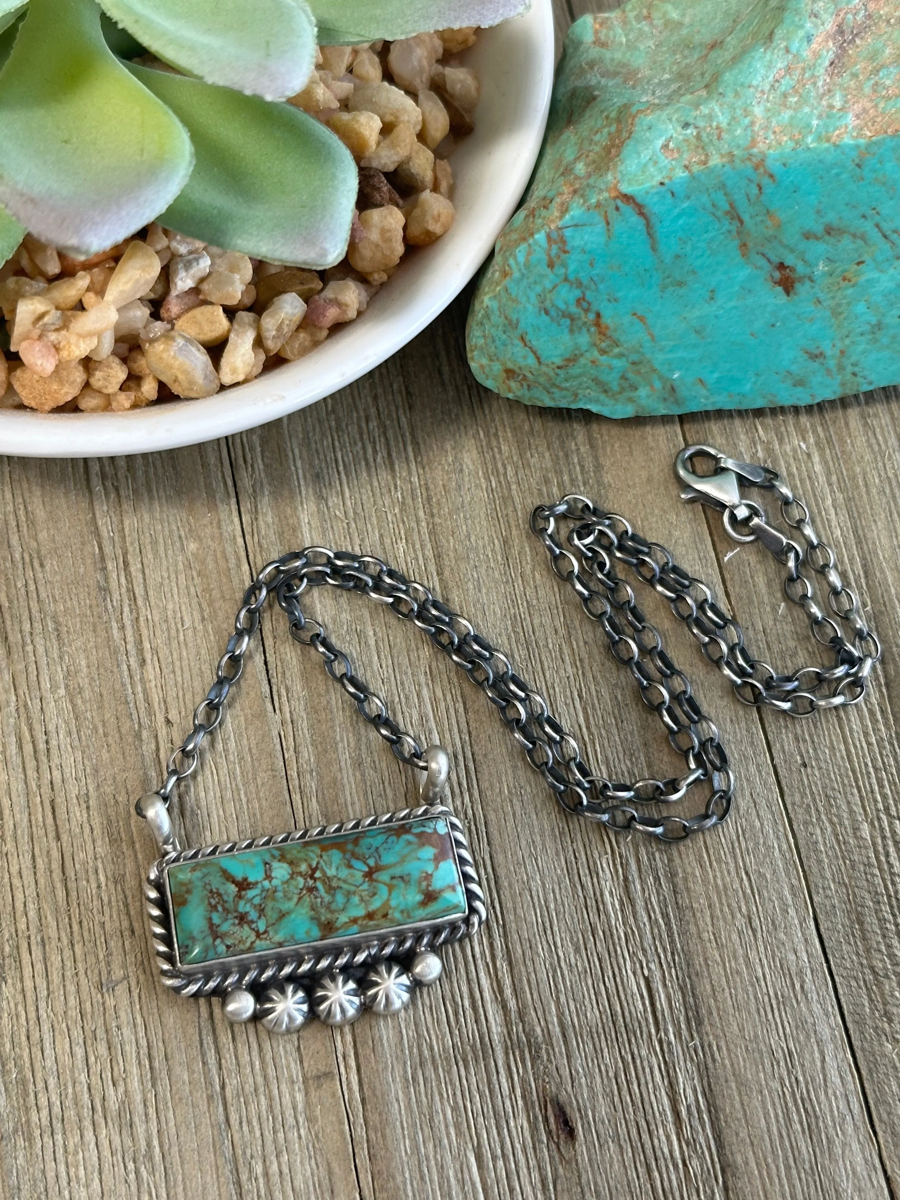 Turquoise Bar Necklace